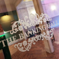 Etched Vinyl Banking Hall